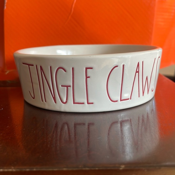 Rae Dunn Other - Rae Dunn JINGLE CLAWS Cat, Small Dog or Small Pet Christmas Food Bowl